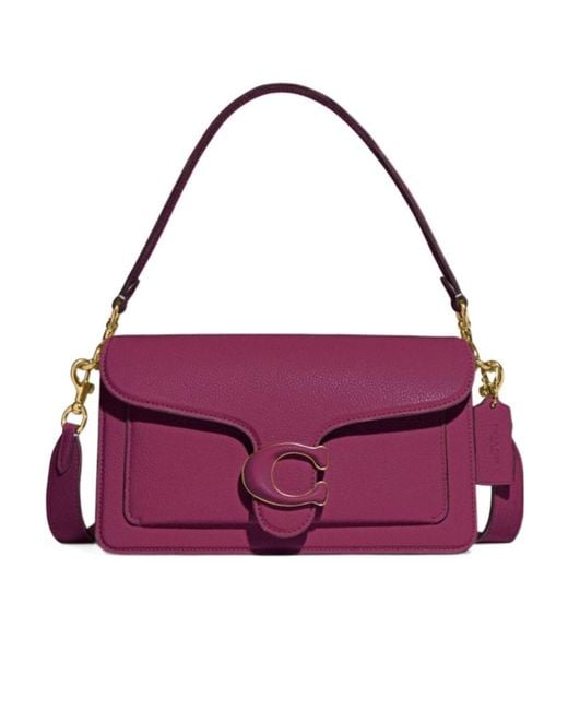 COACH Purple Adjustable Shoulder Strap Single Shoulder Bag