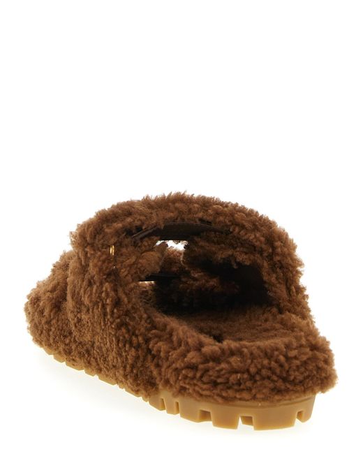 Miu Miu Brown Slingback Sandals
