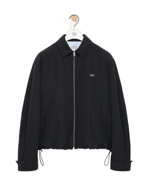 Loewe Black Canvas Zip-Up Jacket for men