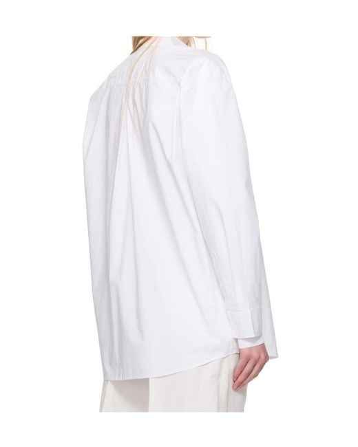 Totême White Totme Button-Up Long Sleeved Shirt