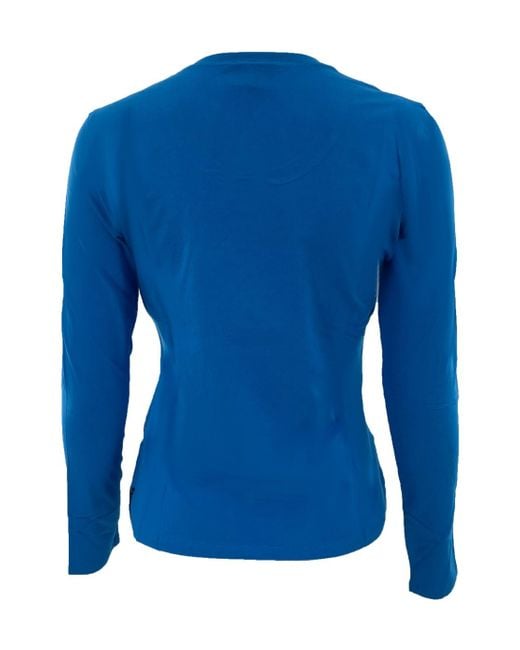Armani Jeans Blue Round Collar And Long-Sleeved T-Shirt