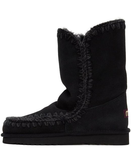 Mou Black Logo Middle Boots