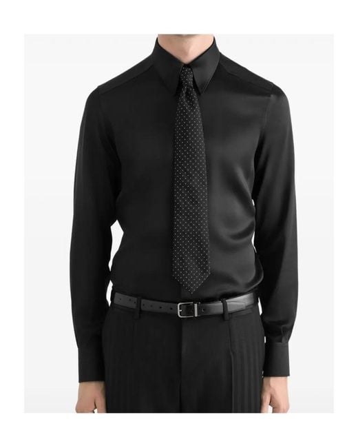 Dolce & Gabbana White Dot Printed Tie for men