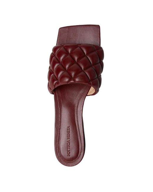 Bottega Veneta Brown Matelassé Flat Sandals