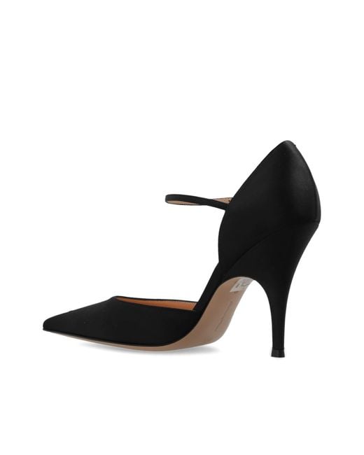 Gianvito Rossi Black Sofia D'Orsay Patent Leather Pumps