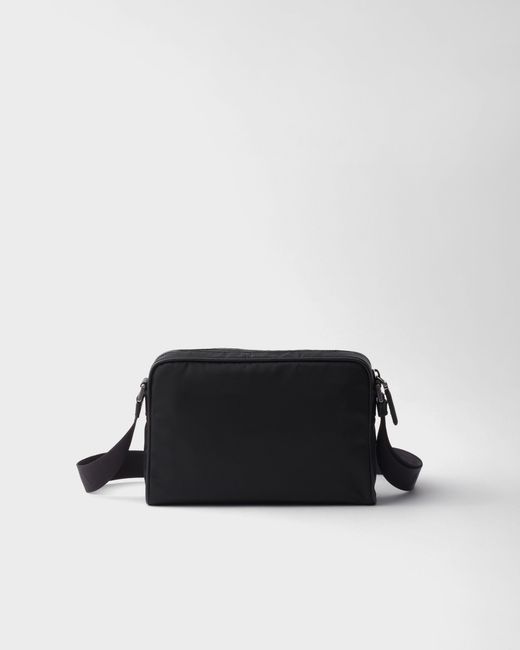 Prada Black Small Re-Nylon And Saffiano Leather Shoulder Bag for men