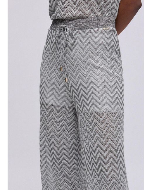 Liu Jo Gray Drawstring Trousers