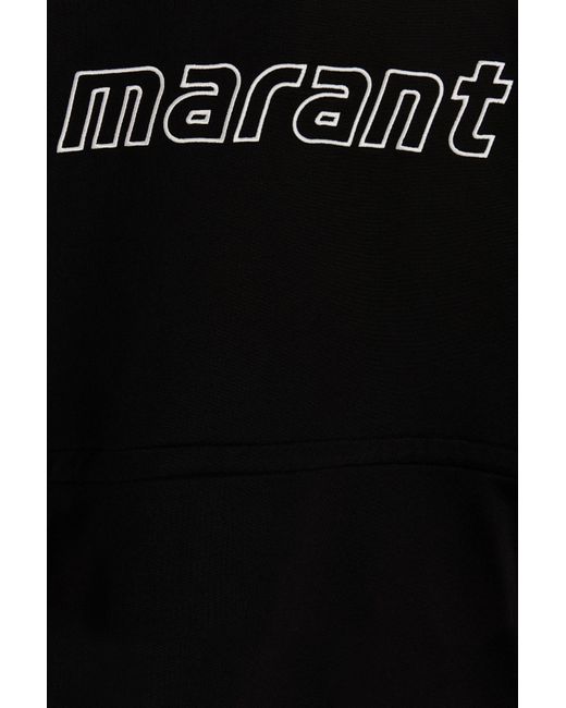 Isabel Marant Black Logo-Print Hooded Jacket