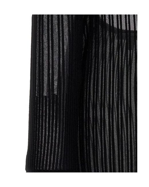 Nensi Dojaka Black Ribbed Maxi Dress