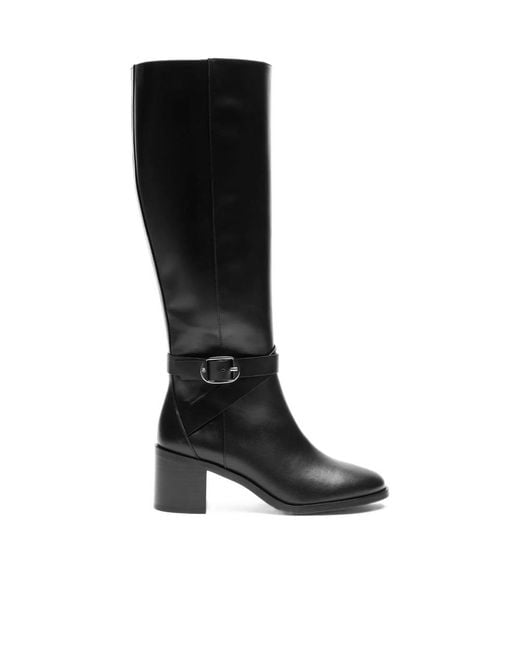 Stuart Weitzman Black Round Toe Boots
