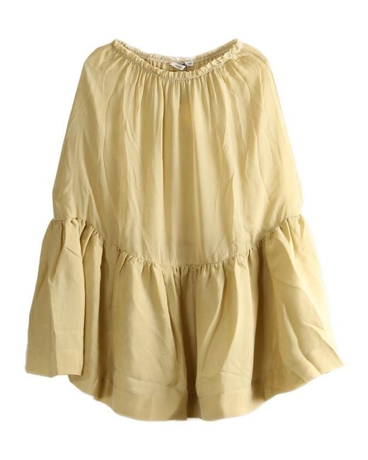 Paloma Wool Metallic Lamin Tiered Midi Skirt