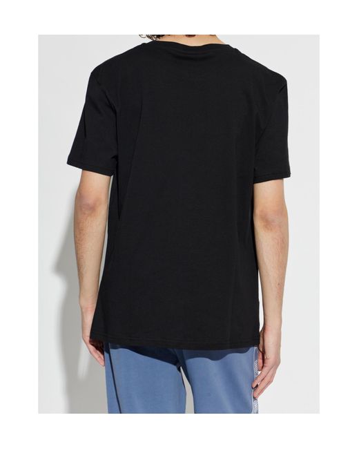 Moschino Black Active Logo Print T-Shirt for men