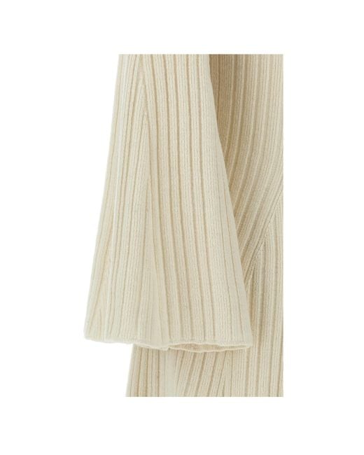 Antonino Valenti Natural Ludmilla Ribbed Knit Dress