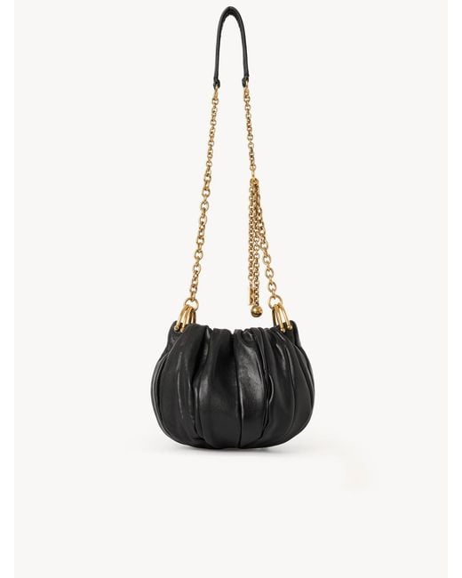 Chloé White Chloé Plissé Chain Pleated Shoulder Bag