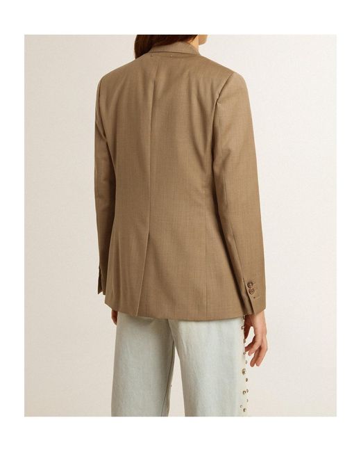 Golden Goose Deluxe Brand Brown Single-Breast Jacket