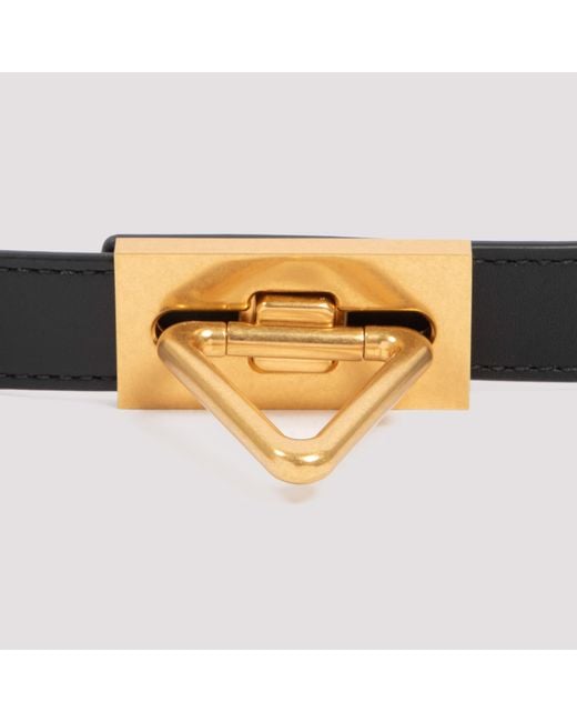 Bottega Veneta White Triangle Buckle Belt