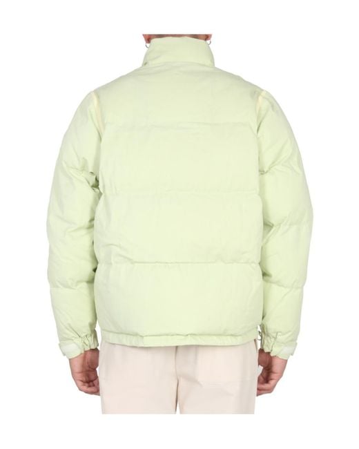Sunnei Green Zippered Long-Sleeved Cotton Jacket for men