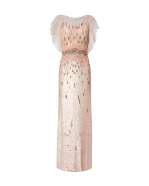 Jenny Packham Pink Bonnie Embellished Gown