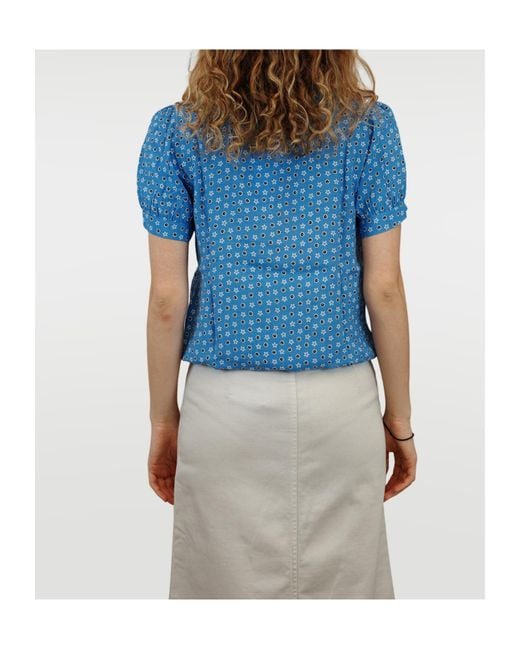 iBlues Blue Printed Pattern Blouse
