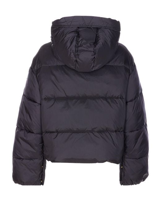 Pinko Blue Hooded Puffer Jacket