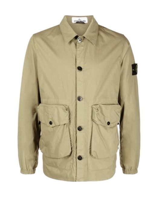 Stone Island Green Logo Casual Jacket for men