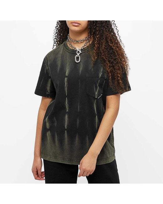 Alexander Wang Black Tie-Dye Crewneck T-Shirt