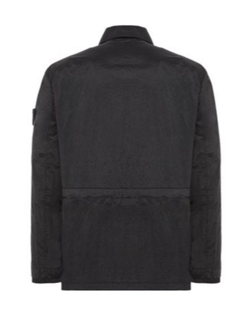 Stone Island Black Compass Badge Field Jacket for men