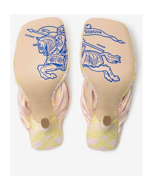 Burberry Pink Check Pool Open-Toe Slip-On Sandals