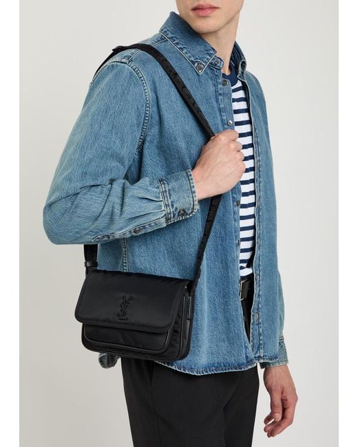 Saint Laurent Black Nylon Crossbody Bag for men