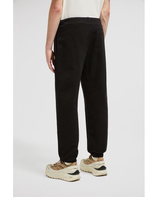 Moncler Black Logo Patch Drawstring Sweatpants for men
