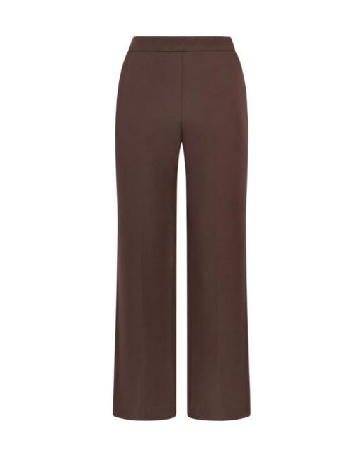 Maliparmi Brown Sleek Matte Trouser