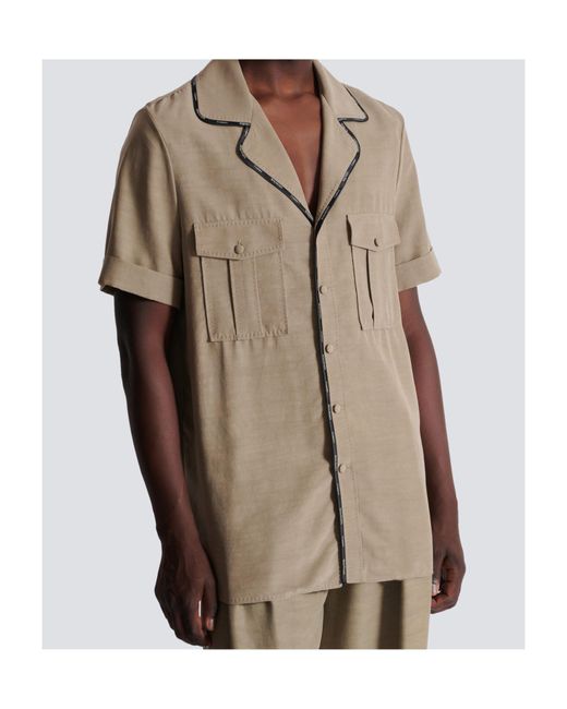 Balmain Natural Relaxed Fit Pyjama Shirt for men