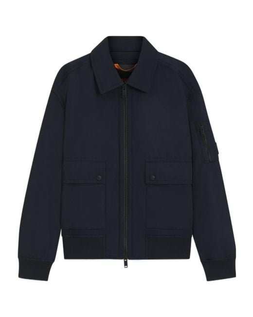 Boss Blue Boss Water-Repellent Bomber Jacket for men