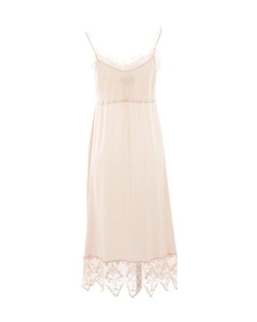 Simone Rocha White Deep Lace Trim Slip Dress