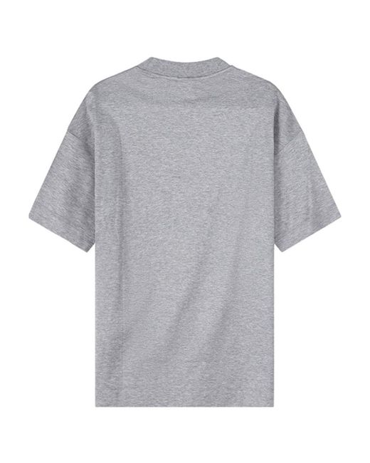 Emporio Armani Gray Logo-Print Crew-Neck T-Shirt for men