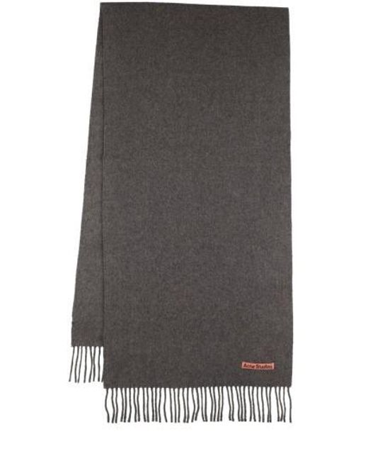 Acne Gray Fraser Detail Scarf