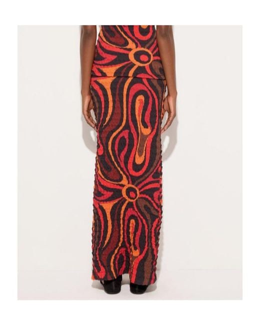 Emilio Pucci Puckered-Texture Maxi Skirt