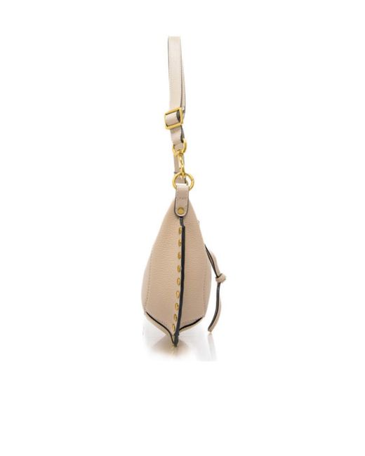 Isabel Marant Natural Oskan Logo Printed Shoulder Bag