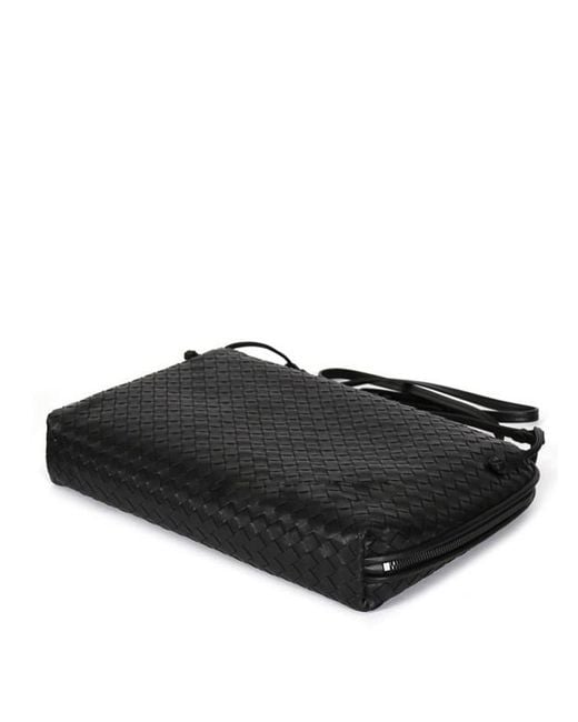 Bottega Veneta Black Knitted Cross-Body Bag