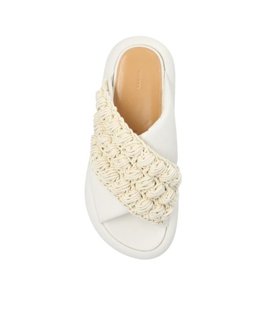 J.W. Anderson White Popcorn Platform Slides