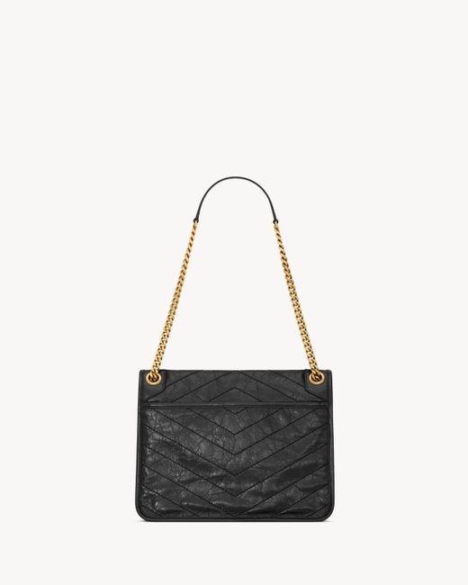 Saint Laurent Black Niki Quilted Shoulder Bag