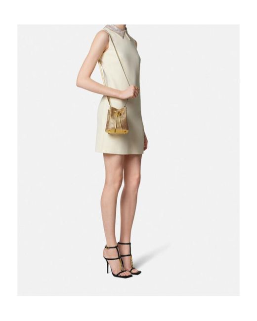 Versace Natural La Medusa Drawstring Mini Bag