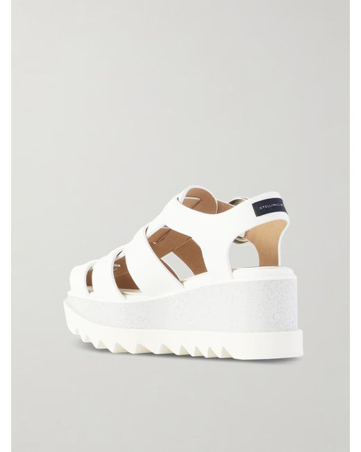Stella McCartney White Elyse Platform Sandals
