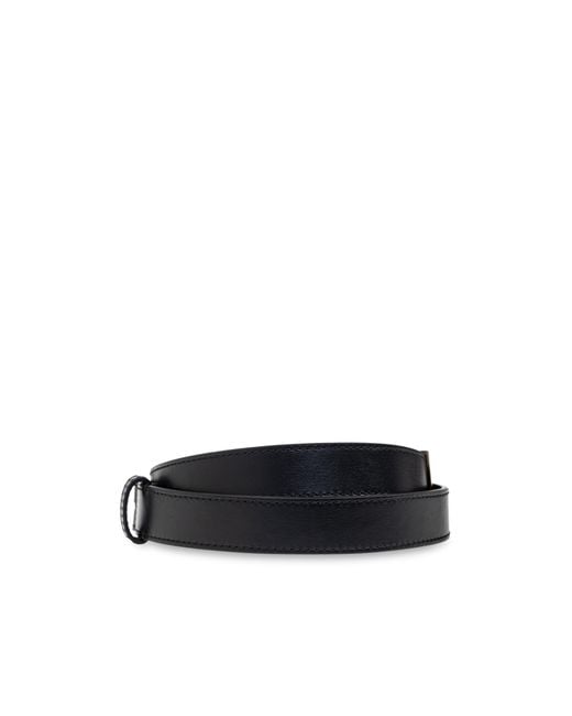 Versace White Logo-Lettering Buckle Belt for men