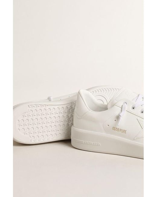 Golden Goose Deluxe Brand White Pure Star Low-Top Sneakers