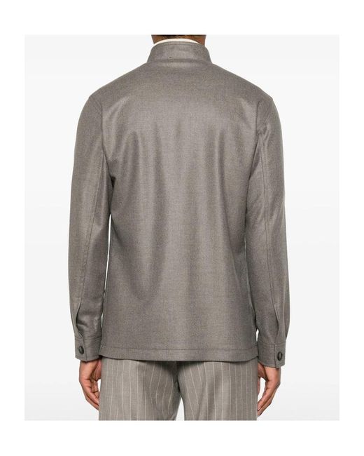Tagliatore Gray Single-Breasted Casual Jacket for men
