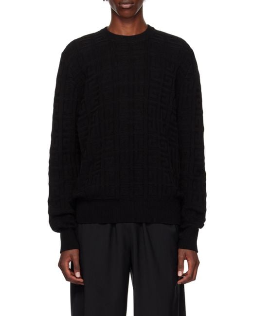 Givenchy Black Crewneck Knit Jumper for men