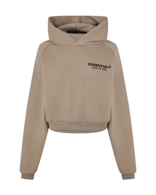 Fear Of God Natural Logo Hooded Sweatshirt
