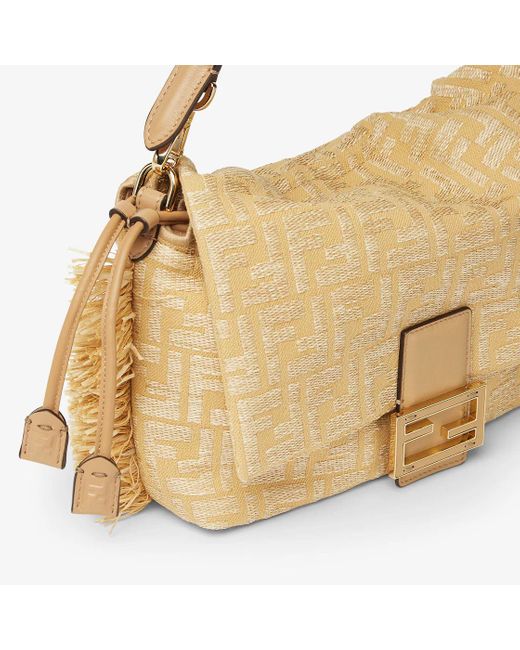 Fendi Natural Mamma Baguette Medium Shoulder Bag