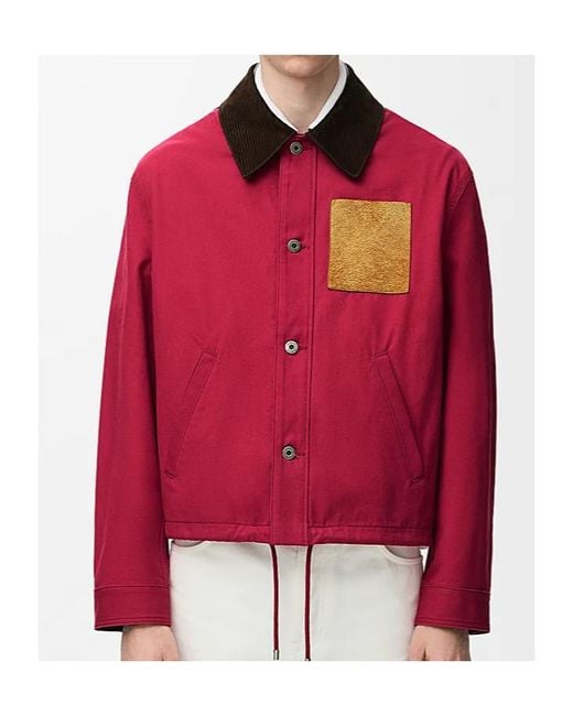 Loewe Red Workwear Jacket for men